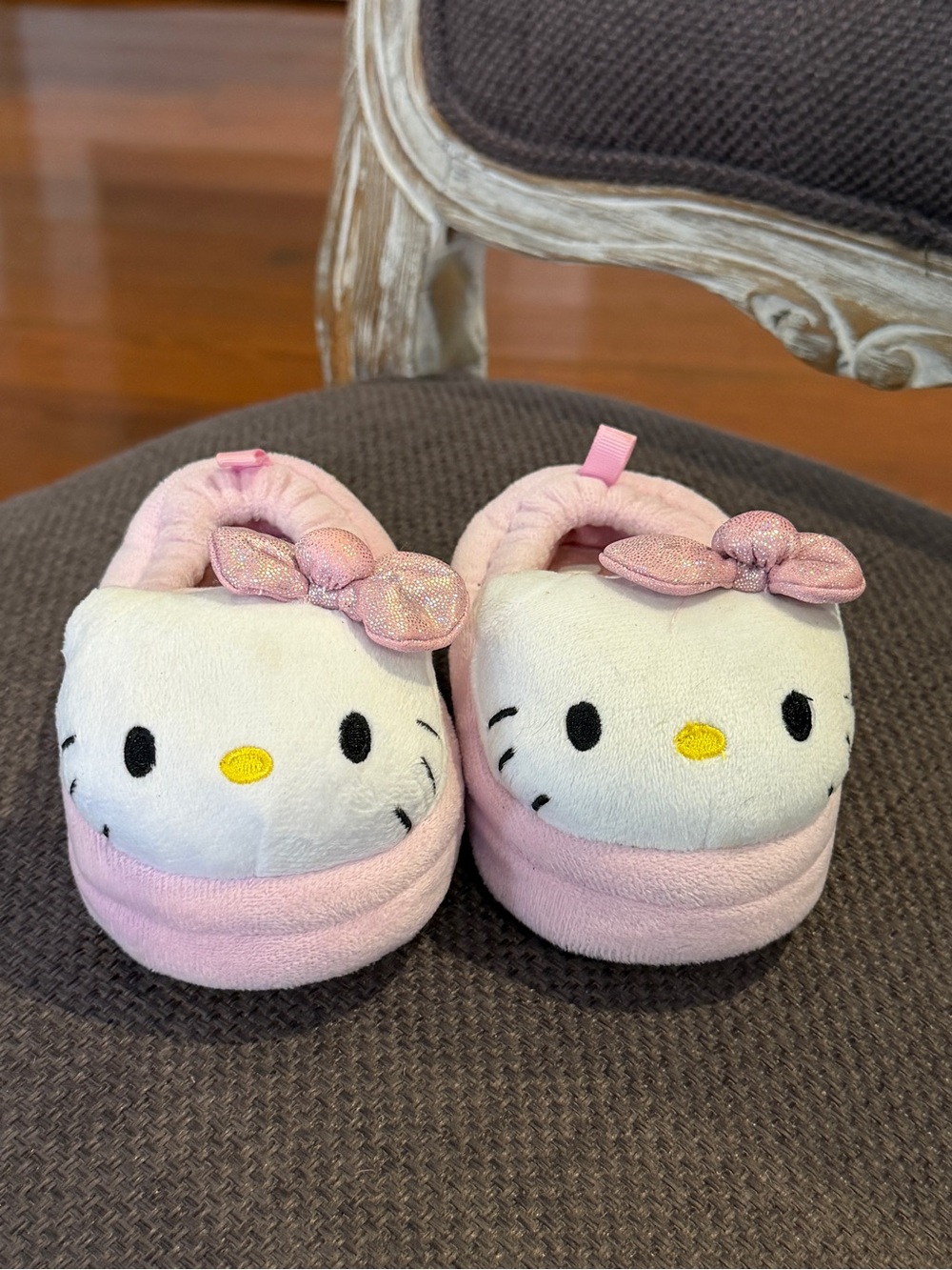 Hello Kitty Pink and White Kids Slippers